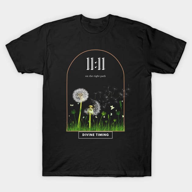 Manifestation Angel number 11:11 T-Shirt by MOFF-